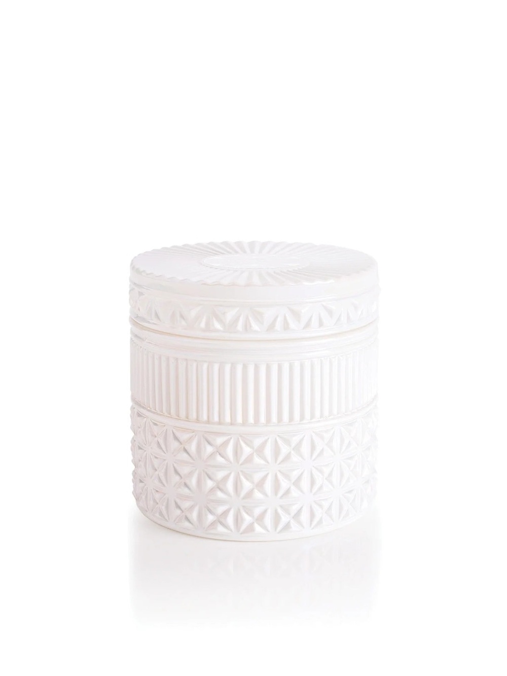 Volcano White Opal Gilded Faceted Candle
